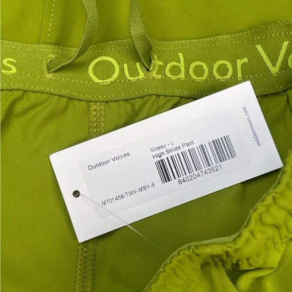 Outdoor Voices High Stride Pants Size Large Mossy - Picture 6 of 10